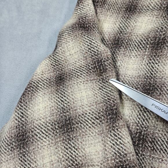 Vtg Banana Republic Shacket Womens S Oversized Alpaca Mohair Plaid Jacket Brown - Picture 8 of 16